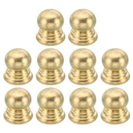 PATIKIL 10pcs M4x0.7 Screw Brass Cap Nut Knob Lamp Finial Decoration Screw Cap Nut Handle Knob Decoration for Lighting Furniture Cabinet 10mm