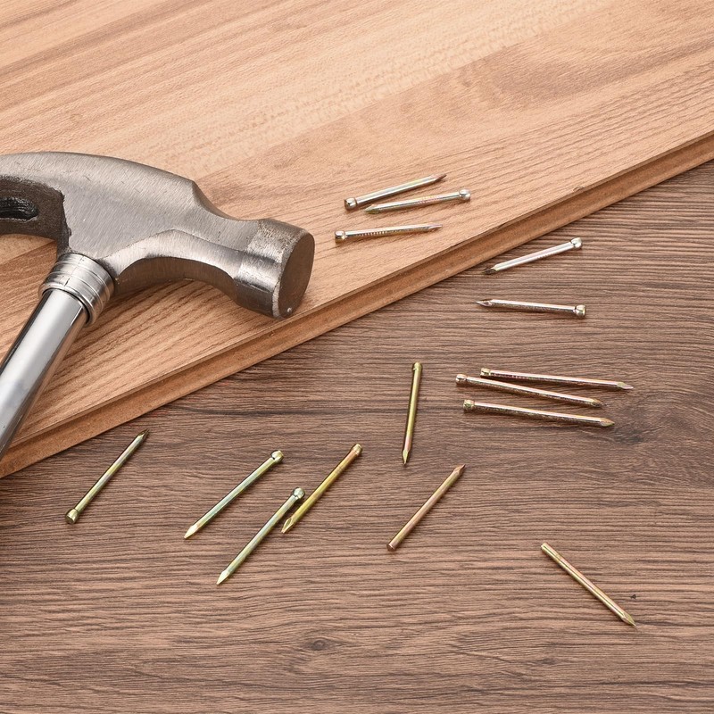 sourcing map Finishing Nails Hand-Drive Hardware Carbon Steel Nails 32mm