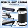 QruiLanTu 3 Pcs 1 1/4" Flexible Pvc Pipe Coupling with