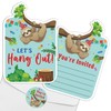 REWIDPARTY Sloth Birthday Party Invitations with Envelopes & Stickers（Set of