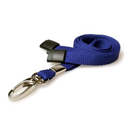 ALG ID Cards® Breakaway Lanyard Plain Colour with Safety Breakaway | Navy Blue Neck Lanyard with Metal Clip | Lanyard for Pass Card Badge Holders (Navy Blue Lanyard)