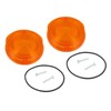 Set of 2 Front Indicator Caps Round Orange with Rubber