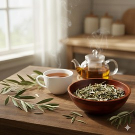 Naturejam Olive Leaves 4oz - Great for Rustic Kitchen Decor and Creative Culinary Creation Uses -Whole Dried Olive Leaves for Tea, Oil Infusion, Garnish, Vinegar, Crafts, and More