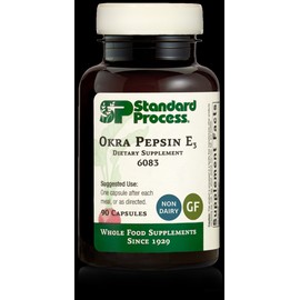 Standard Process Okra Pepsin E3 Whole Food Digestion, 90 Capsules