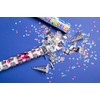 Confetti Cannon 28cm Silver Foil Shapes, Compressed Air Popper Cannon