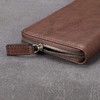 HISCOW Zippered Checkbook Cover & Card Holder with Divider -