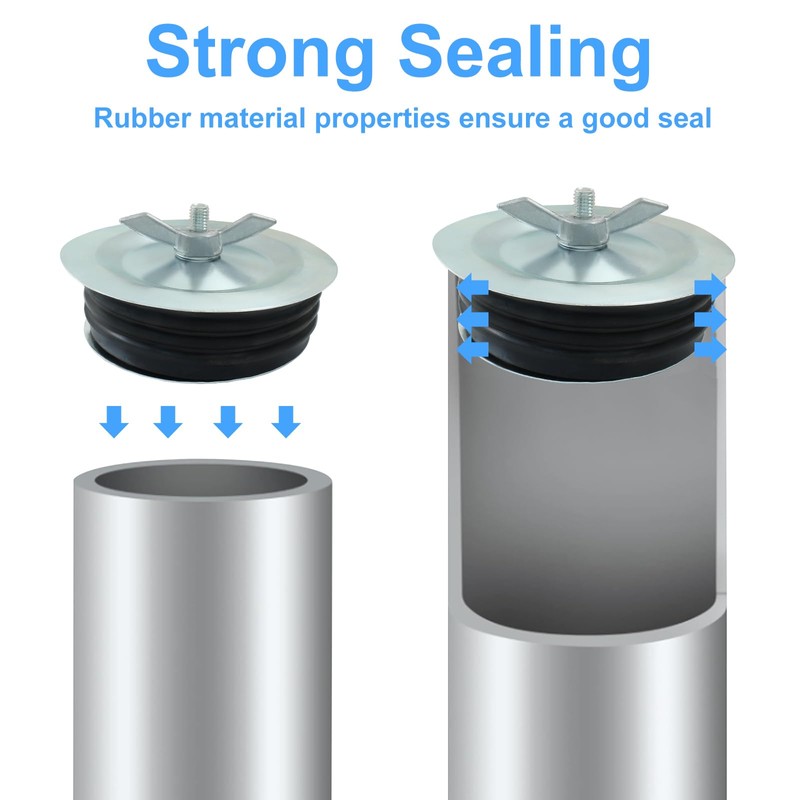 HARSKIYER 6 Inch Sewer Cleanout Cap, Durable Mechanical Test Plug