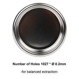 CAPFEI 54 mm Precision Filter Basket Strainer for Sage/Breville 54 mm Portafilter Bottom Holes Diameter 0.2 mm x 1027 Precise High Suction Basket