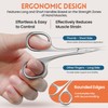 THRAU Left Handed Cuticle Scissors Extra Fine Curved Cuticle Cutter