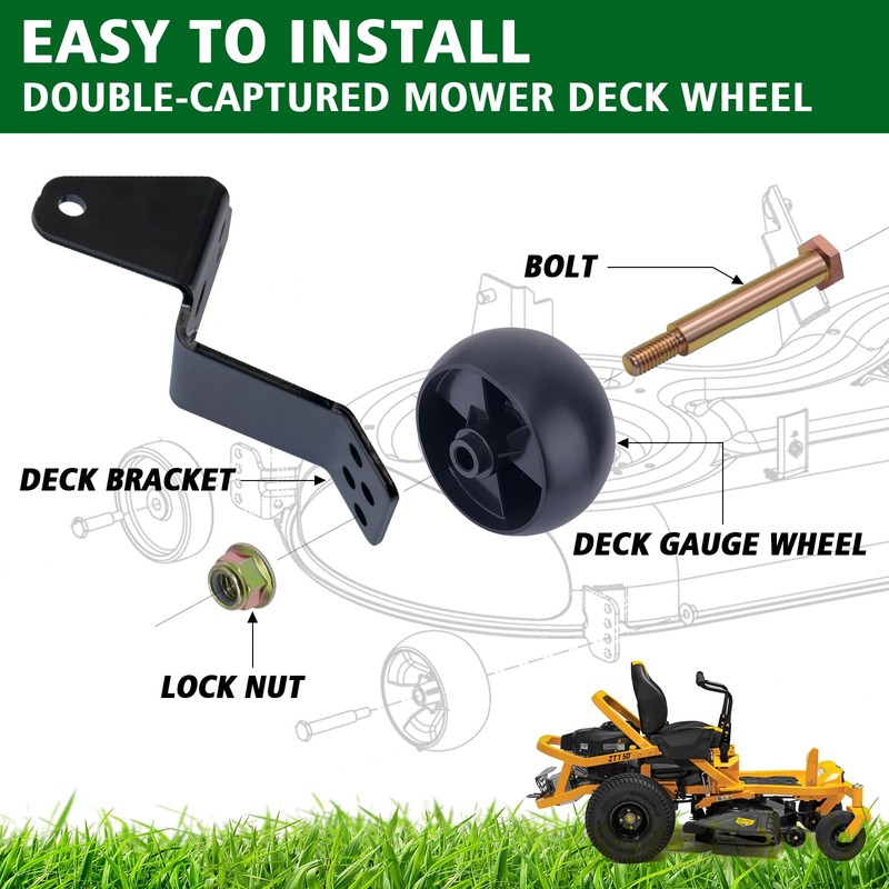 CheeMuii 6 Pack 734-04155 Mower Deck Wheels Kit 5 Inch