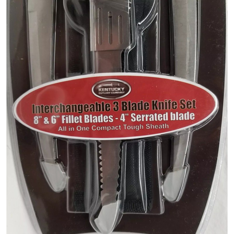Kentucky Cutlery Interchangable 3 Blade Knife Set - Fillet &