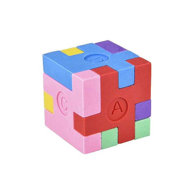 Puzzle Cube Eraser, Package of 12