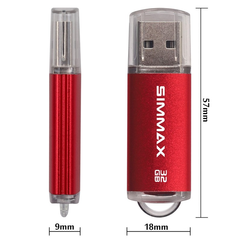 SIMMAX Flash Drive 2 Pack 32GB USB 2.0 Flash Drives