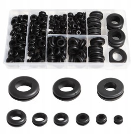 XINTAIHELE Rubber Grommet Kit Rubber Washers for Wiring Electrical Wire Cable Protection Double Sided Plug Assortment 200PCS 9 Sizes