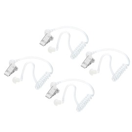MECCANIXITY Ear Piece Headset Earpiece Agent Secret Earpiece Costume Prop, Replacement Acoustic Tube for 2-Way Radio Audio Headsets, Pack of 4