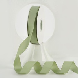 MEEDEE Olive Green Grosgrain Ribbon 1 Inch Grosgrain Hair Ribbon 50 Yards Per Roll Thick Green Ribbon for Hair Bow Supplies Thin Grosgrain Ribbons for Crafts, Sewing, Scrapbooking