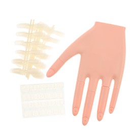 Mikinona Nail Practice Hand with Detachable Tips Flexible Mannequin for Beginner Nail Art Training Easy to Clean and Maintain for Acrylic and Gel Designs