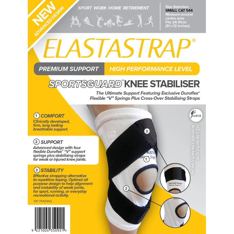 clin-tech Elastastrap Sportsguard Knee Stabiliser, Medium