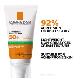 La Roche-Posay La Roche-Posay Anthelios UVMune 400 Oil Control Gel Sun screen SPF50+ For Oily And Blemish-Prone Skin 50ml