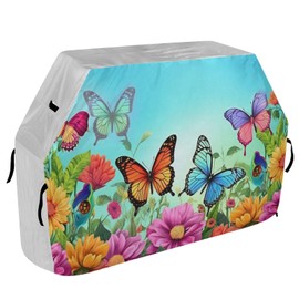BBQ Grill Cover for Outdoor Grill Anti-UV Weather Resistant Waterproof Barbeque for Most Grills Colorful Butterfly