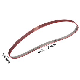 uxcell 3/8" x 21" 120 Grit Sanding Belt Aluminum Oxide Sandpaper Belts for Portable Strip Sander Wood Finishing Metal Drywall Polishing Sharpening 5pcs