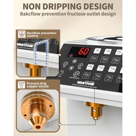 WantJoin Automatic Fructose Dispenser for Commercial - Stainless Steel Syrup Dispenser for Bubble Tea Equipment, Fructose Quantitative Machine with Measuring Cup, 8.45QT