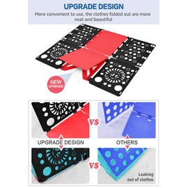 BoxLegend BoxLegend Version 3 Shirt Folding Board t Shirts Clothes Folder Durable Plastic Folding Helper Easy and Fast Folding Boards for Adults and Children, Black and Red