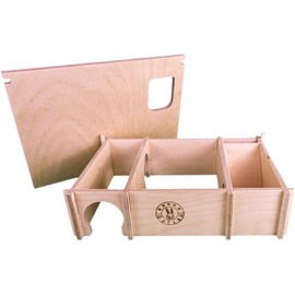 Getzoo Leyla Living Labyrinth I Sturdy, Space-Saving & Spacious Rodent House I Natural Three-Chamber System I Removable Roof I Versatile Top Level