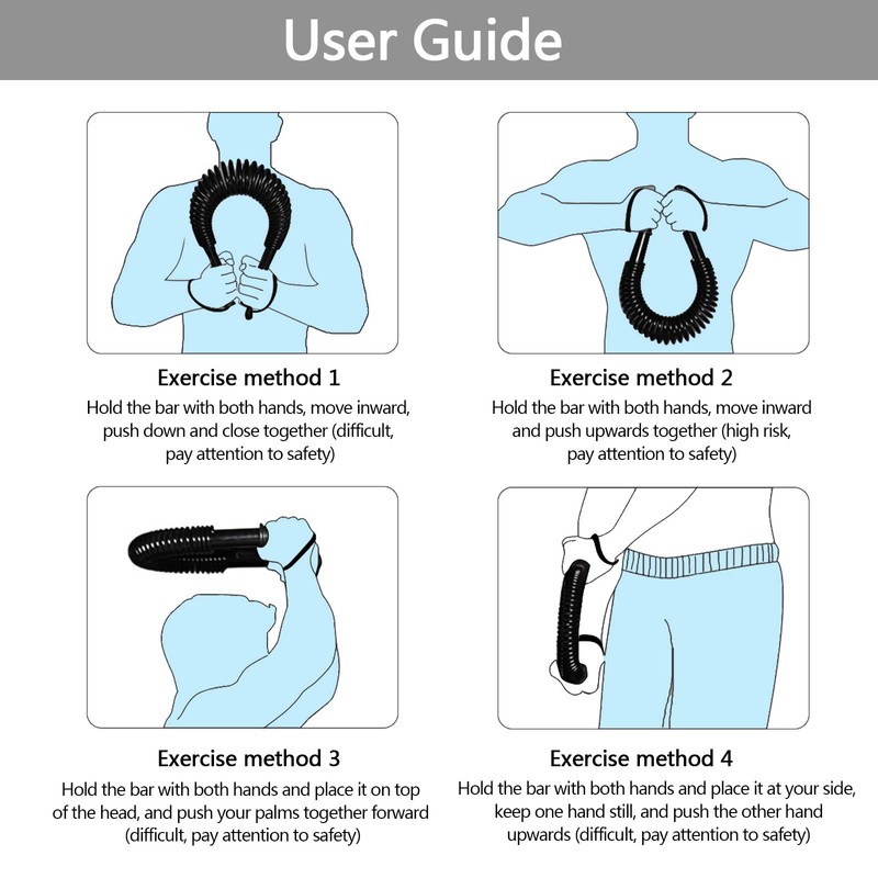 Boshen 66lbs Power Twister Bar Bend Exercise Bar Workout for