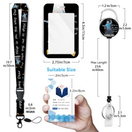 Help is on The Way Badge Holder with Retractable Reel and Breakaway Lanyard，Badge Clips Retractable Heavy Duty Badge Reel，Keychain，ID Holder with Breakaway Lanyard for School Nurse Office Teen