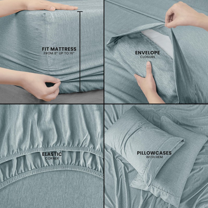 Utopia Bedding Queen Sheet Set – 4 Piece Bed Sheets