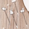 ARFUKA Fruit Forks Fruit Pick Stainless Steel Cute Cartoon Fruit