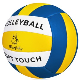 Wuzfully Volleyballs Soft Touch Indoor Outdoor Beach Volleyballs for Indoor and Outdoor Use, Size 5