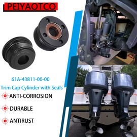 4PCS Tilt Cap/Gland with Seals Replacement for 61A-43811-00-00 Fit for Yamaha Outboards 200 225 250 300HP V6 3.3L End Cap Tilt Cylinder FSM022 Pack of 4
