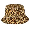 Leopard Cheetah Print Bucket Hat Packable Breathable Sun Hats for