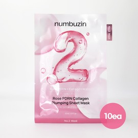 Numbers In No. 2 Rose PDN Collagen Plumping Mask Pack (10 packs) Numbers In / 넘버즈인 2번 로즈 피디알엔 콜라겐 플럼핑 마스크팩 10개