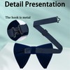GHTIYLP Oversized Bow Ties for Men, Pre-tied Velvet Bowties Men