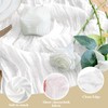 Wokceer Cheesecloth Table Runner 10FT Ivory White Boho Gauze Fall