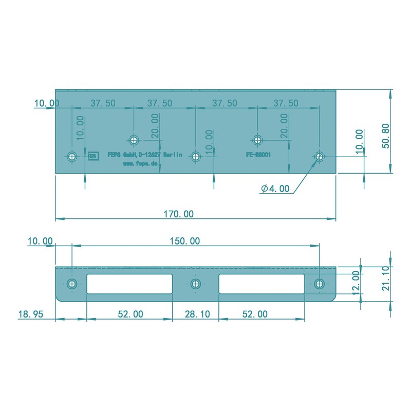 FEPS FE-RS001 Repair Strike Plate for Room Door Repair Angle