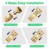 SOMDARHK Garden Hose Quick Connect 3/4" GHT Leak-Proof Solid Brass