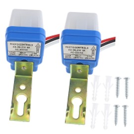 2 x 230 V / 6 A Twilight Switch Twilight Switch Twilight Switch Dusk Dawn Photocell Light Sensor Detector Switch