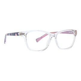 Vera Bradley Women's Rectangle readers Reading Glasses, Clear, 0