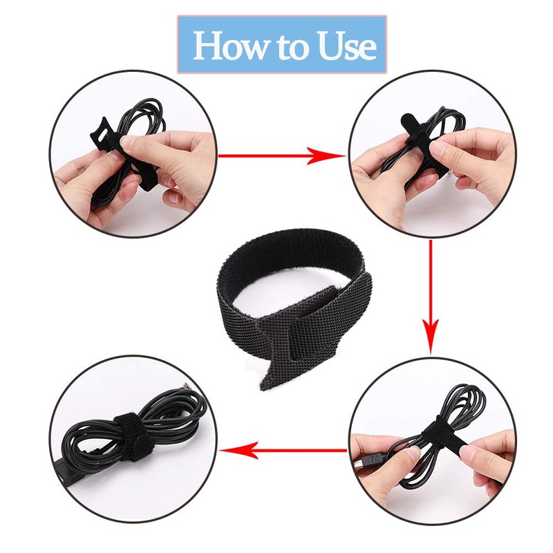 Velcro tape, Velcro tape, pack of 60 cable ties with