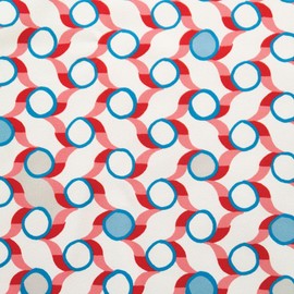 Poly Spandex Stretch Fabric - Retro Wave - 57 Inch Wide - Dressmaking Fabric for Garments, Costumes, and Crafts - Soft, Stretchy Material for Sewing, Apparel, and Upholstery (Red, 1 Metre)