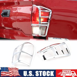 auguisy-motortrim Fit For Toyota Tacoma 2016-22 ABS Chrome Tail Light Lamp Guard Bezel Cover Trim