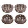 sourcing map Round Soffit Vents 1 inch, 16Pcs Brown Plastic