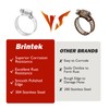 Brintek 202PCS Hose Clamp Assortment, 1/4”-2”(6-51mm) Adjustable Stainless Steel Worm