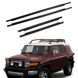 Dasbecan 4PCS Front Rear Door Window Moulding Trim Seal Belt Weatherstrip Compatible with Toyota FJ Cruiser 2007-2014 Replaces# 68164-35041 68163-35041 68162-35073 68161-35073