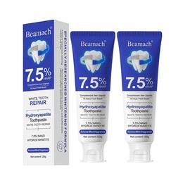 【7.5% HYDROXYAPATITE】Nano Toothpaste: Repair Enamel + Whiten Teeth  Fluoride-Free Mint, Breath Freshener, 4oz Portable Tubes - Specification: 3-pcs