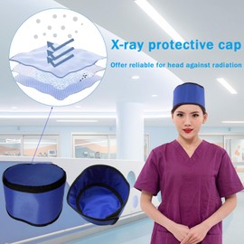 X-Ray Protection Cap - Lead Rubber Radiation Head Shield for MRI, CT, Dentistry, Pet Clinics Head Safe Hat Supplies, 1 Pcs (0.5 mmpb)